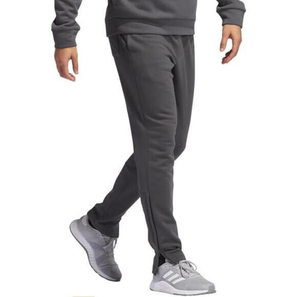 adidas Men’s‎ Regular Fit Zippered Ankle Openings Jogger - Gray (Gresix), Medium - Picture 2 of 4